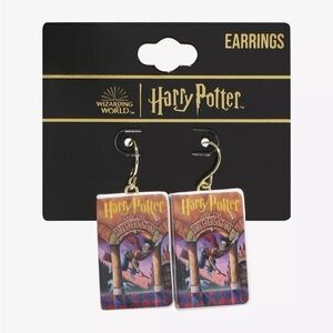 Harry Potter And The Sorcerer's Stone Book Earrings NWT